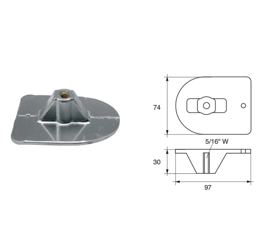 Prix Promo Anodes for Mercury Mercruiser Outboard Motors FM-3 HP 20