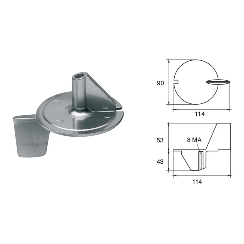 Anodes for Mercury Mercruiser Outboard Motors FM-5 HP 15-25 4T Livraison Express