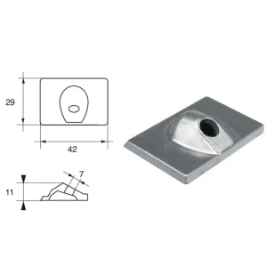 Satisfait Ou Remboursé Anodes for Mercury Mercruiser Outboard Motors FM-7 BIS HP 6-9.9-15 4T