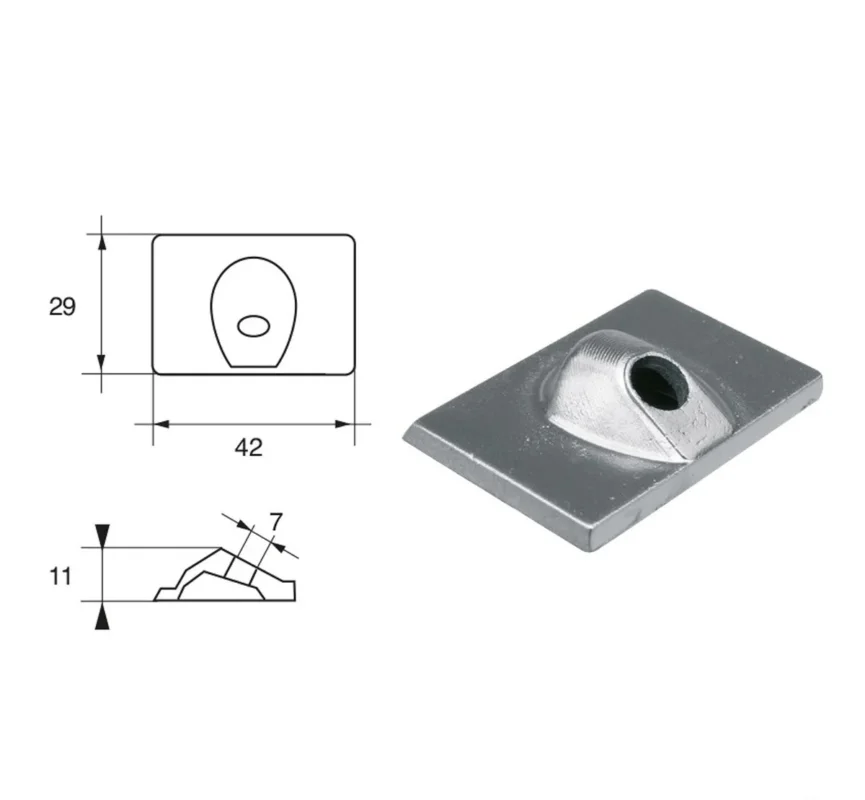 Satisfait Ou Remboursé Anodes for Mercury Mercruiser Outboard Motors FM-7 BIS HP 6-9.9-15 4T