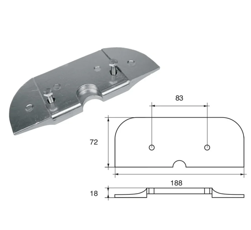 Anodes for Mercury Mercruiser Outboard Motors FM-13 Alpha One Remise