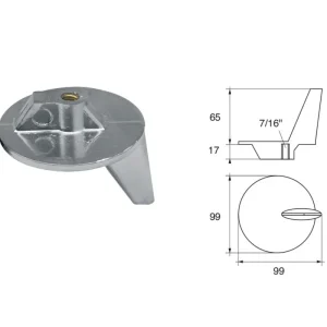 Paiement Sécurisé Anodes for Mercury Mercruiser Outboard Motors FM-12 Stainless Prop HP 50-140 Bravo One