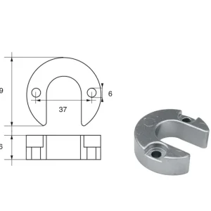 Anodes for Mercury Mercruiser Outboard Motors FM-15 Alpha One Populaire