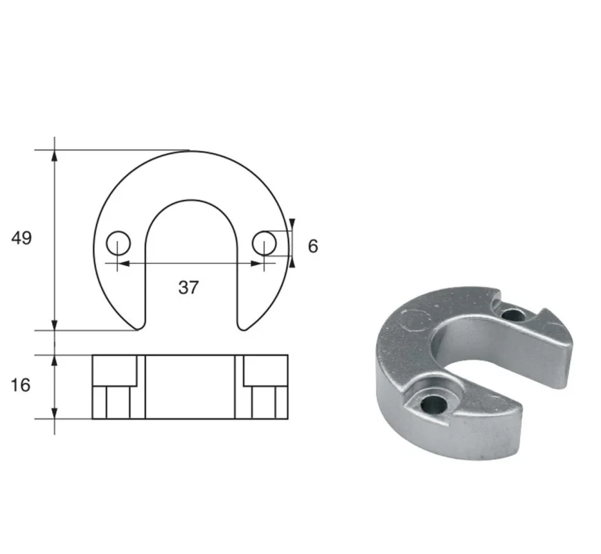 Anodes for Mercury Mercruiser Outboard Motors FM-15 Alpha One Populaire