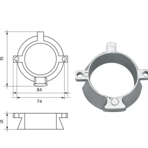 Prix Bas Anodes for Mercury Mercruiser Outboard Motors FM-17 Alpha One