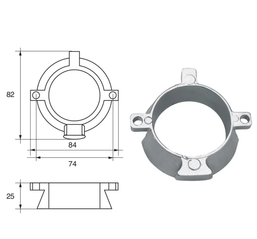 Prix Bas Anodes for Mercury Mercruiser Outboard Motors FM-17 Alpha One