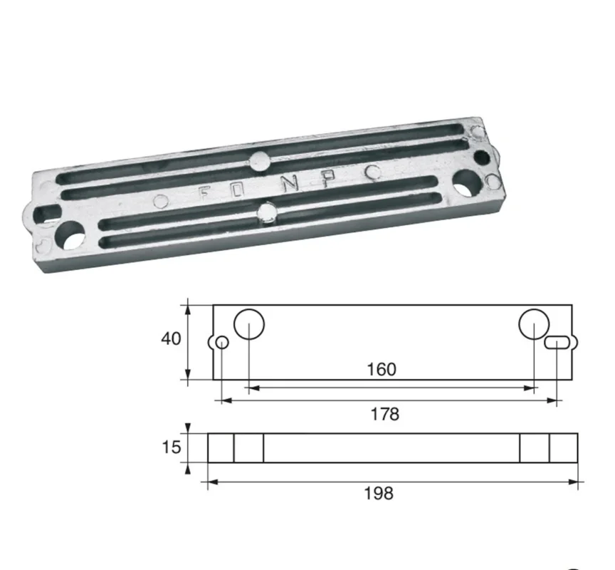 Solde Anodes for Mercury Mercruiser Outboard Motors FM-29 HP 40