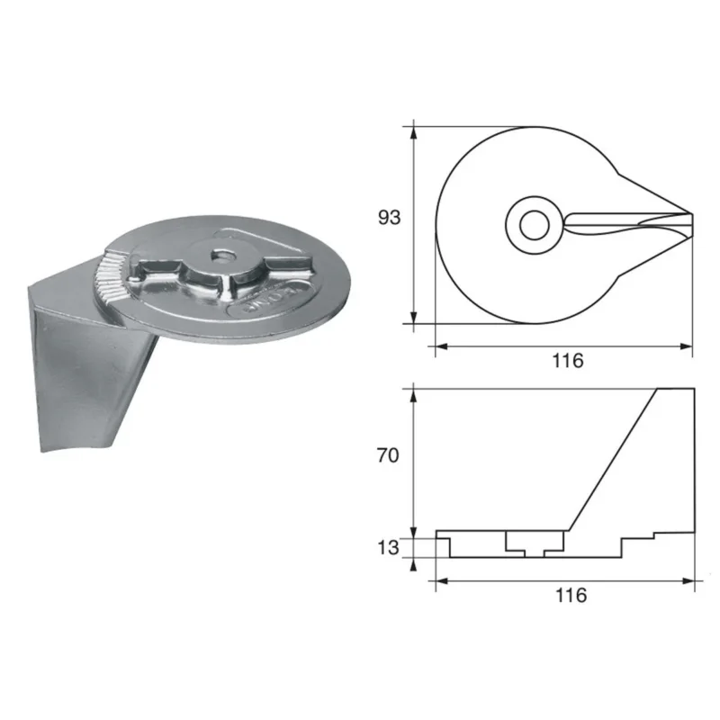 Achat Immédiat Anodes for Mercury Mercruiser FM-21 HP 25-30-40 4T Outboard Motors