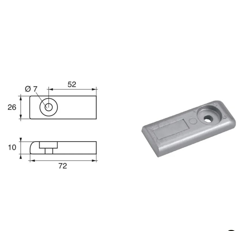 Livraison Express Anodes for Mercury Mercruiser FM-38 HP 215-275 VERADO Outboard Motors