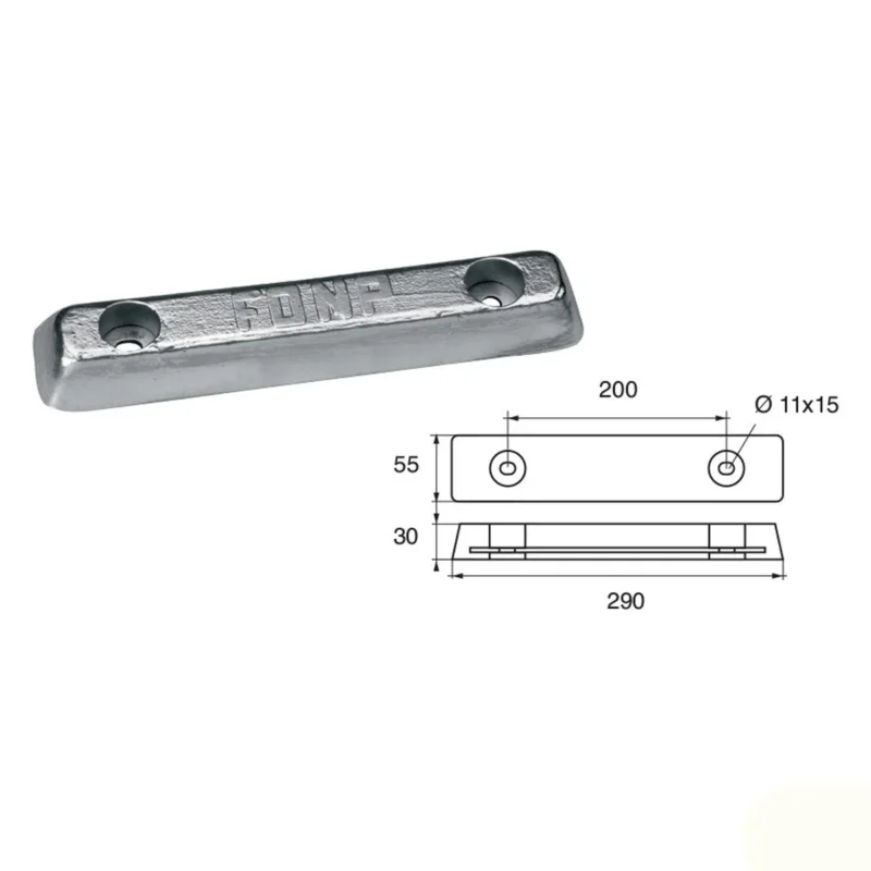 Expédition Rapide Hull Anode Polipodio FX-3 3.00 kg