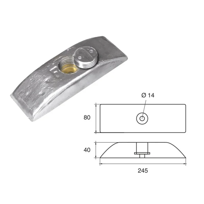 Hull Anode Polipodio FC-P 4.00 kg with plug Promotion