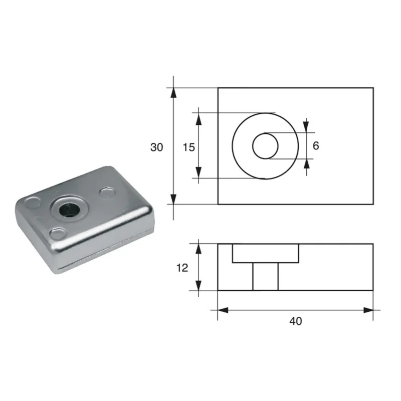 Suzuki Outboard Engine Anodes FM-10/S HP 40-115 Super Prix