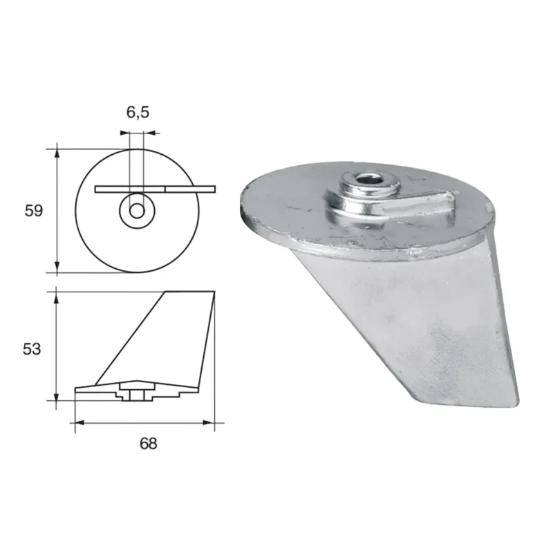 Promotion Saisonnière Tohatsu-Nissan Outboard Engine Anode F-T0-2 HP 25-50 MEGA