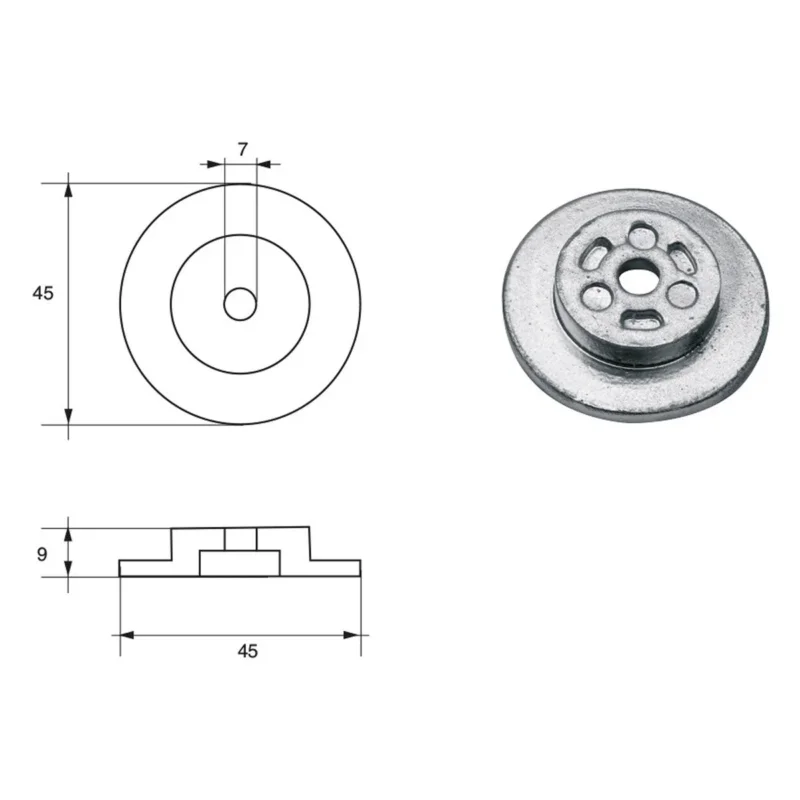 Commande En Gros Tohatsu-Nissan Outboard Engine Anode F-T0-6 HP 40-140