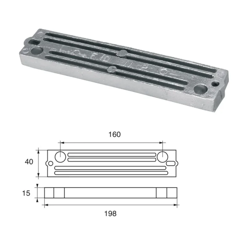 Tohatsu-Nissan Outboard Engine Anodes F-T0-7 HP 40-140 MEGA Authentique