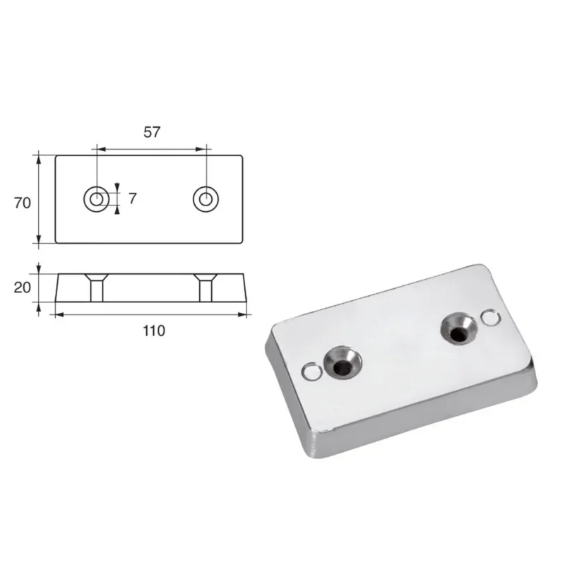 Rudder and flap anode FP-1 Petit Prix