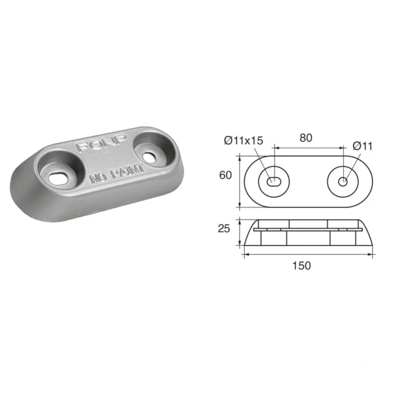 Prix Choc Rudder and flap anode FX-2V