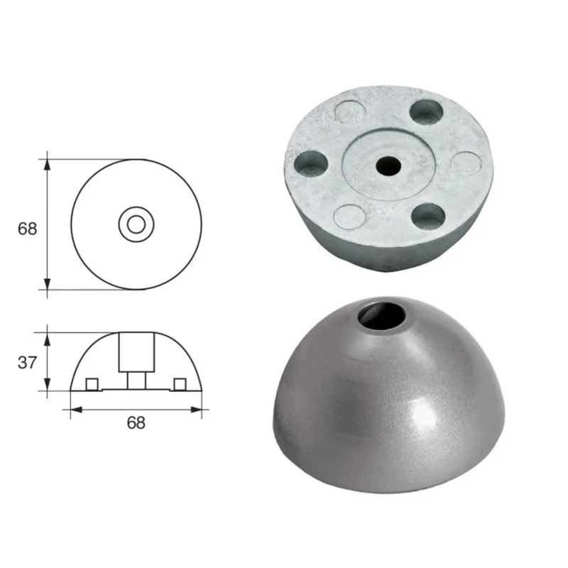 Dernière Chance Flex-fold propeller shaft anode OG058 Ø59.4