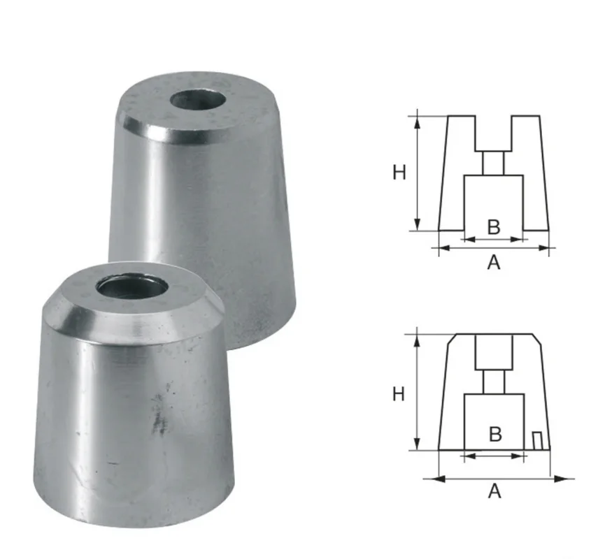 Reggiani propeller shaft anodes - Cylindrical socket caps Usine Directe