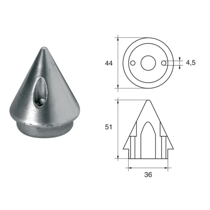 Max-prop propeller shaft anode - 2-blade cap F-MAX-9 Expédié Aujourd'hui