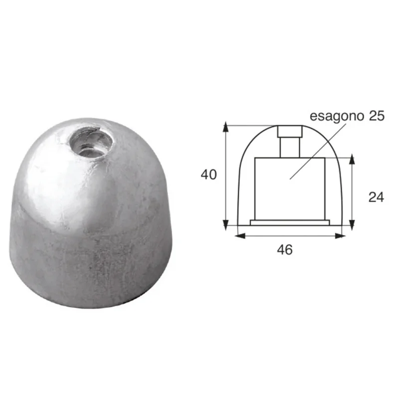 Side Power propeller shaft anode OG034B Jusqu'à Épuisement Des Stocks
