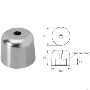 Quantité Limitée Vetus hexagonal anode 50 F-BC-6
