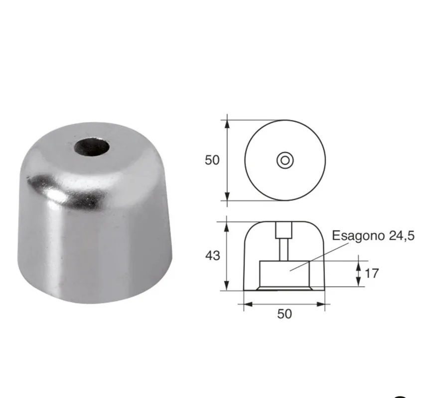 Quantité Limitée Vetus hexagonal anode 50 F-BC-6