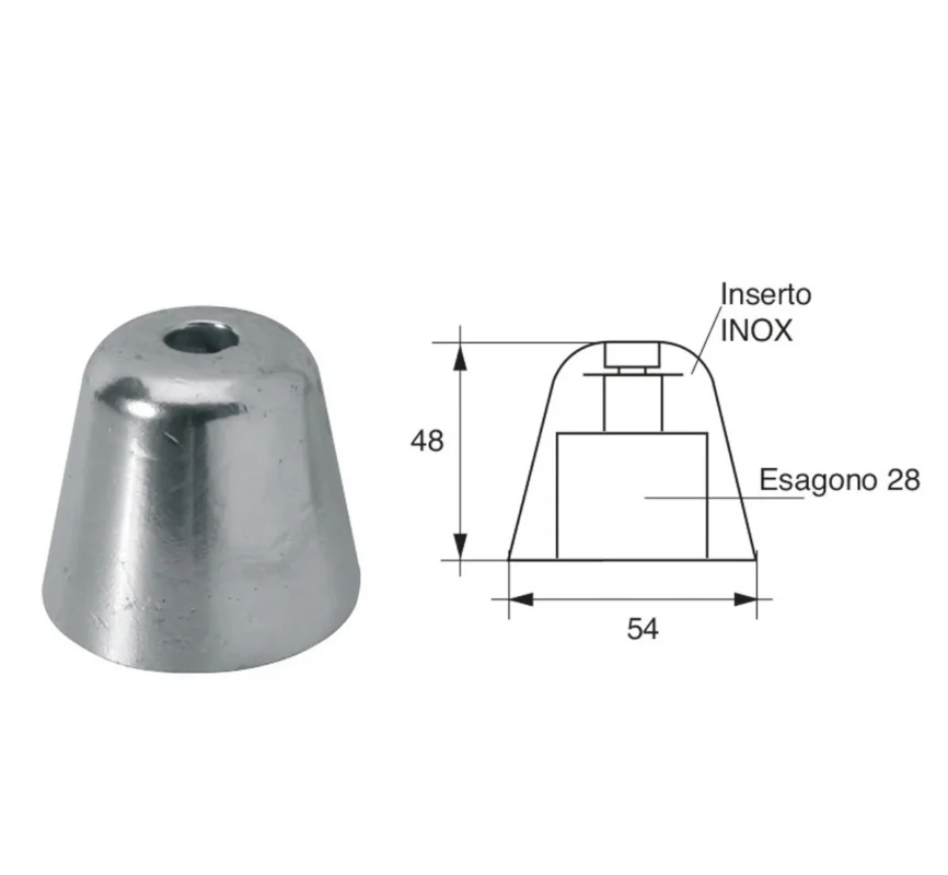 Meilleur Prix Vetus recessed hexagonal anode F-BC-9