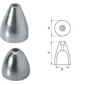 MTF propeller shaft anodes - Cylindrical socket caps Prix Cassé