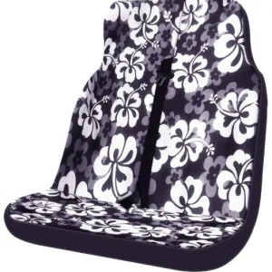Housse de siege Double pour Van Surfpistols Hibiscus - Noir Dernier Modèle