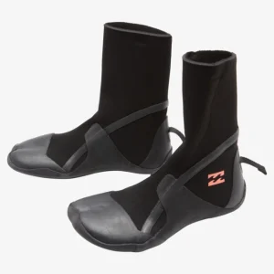 Chaussons de surf Billabong 5mm Synergy avec orteil séparé pour Femme - Black Nouvelle Collection