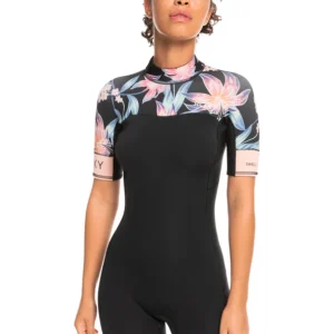 Super Prix Springsuit manches courtes back zip Roxy 2mm Swell Series - Anthracite Paradise Found S