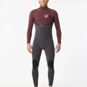 Combinaison Ripcurl Flashbomb 4/3 sans Zip - Maroon Retour Gratuit