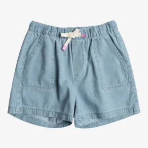 Achat Immédiat Short en denim pour Fille 4-16 ROXY Call On Me - Light Blue