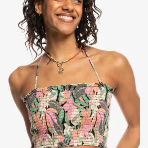 Bon Plan Haut bandeau ROXY Warm Waters - Anthracite Palm Song