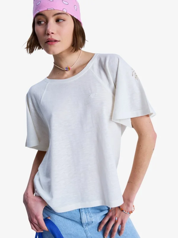 tee shirt femme roxy - TIME FOR PALM TREE Soldes