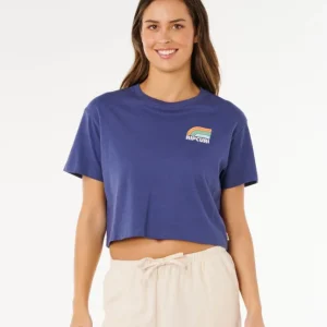 Acheter Direct tee shirt ripcurl femme - SURF SIDE CROPPED TEE