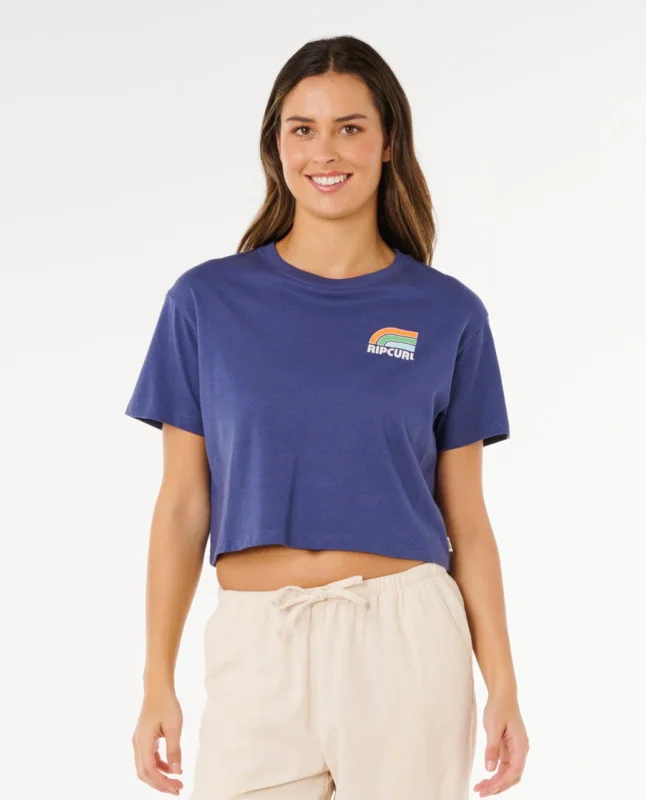Acheter Direct tee shirt ripcurl femme - SURF SIDE CROPPED TEE