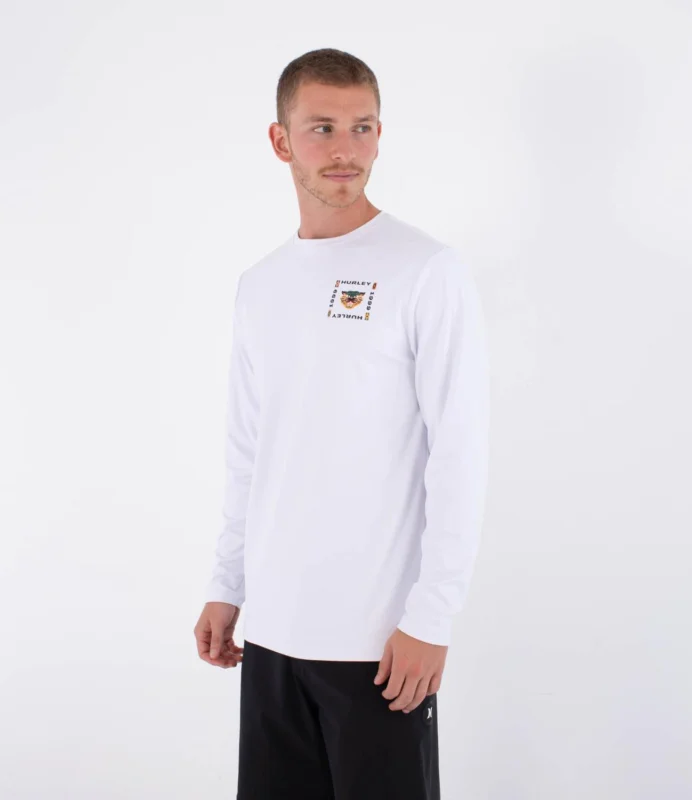Solde tee shirt anti uv homme hurley - RASH REGULAR BOLUD LS