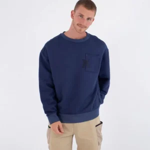 sweat col rond hurley homme - KRAFT POCKET CREW Commande En Gros