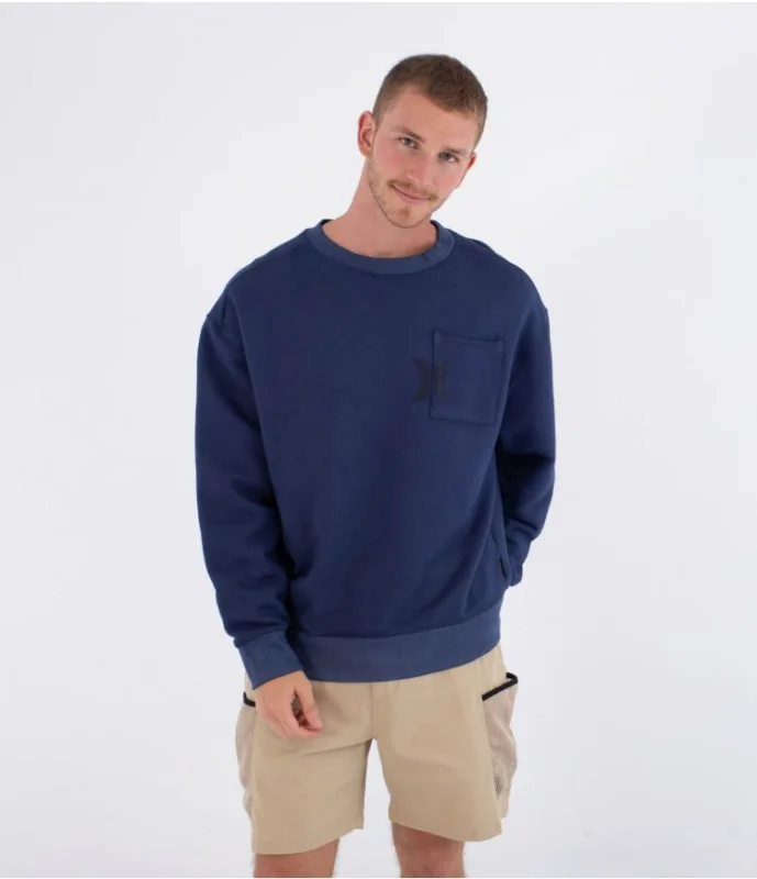 sweat col rond hurley homme - KRAFT POCKET CREW Commande En Gros
