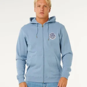 Dernière Chance sweat zippé homme ricpurl - WETTIE PASSAGE ICON ZIP THRU