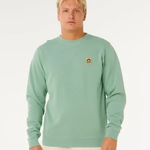 sweat col rond homme ripcurl - PACIFIC RINSE PATCH CREW Vente Flash