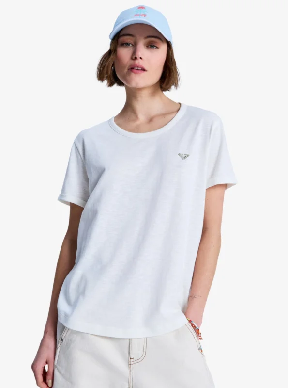 TEE SHIRT FEMME ROXY - OCEANWAVE REGULAR EMBY Solde