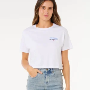 tee shirt femme ripcurl - HAYLEY O CROP TEE Dernier Modèle