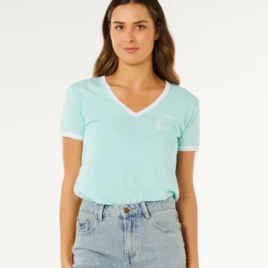 Dernière Chance tee shirt ripcurl femme - HOTEL MALIBU V-NECK