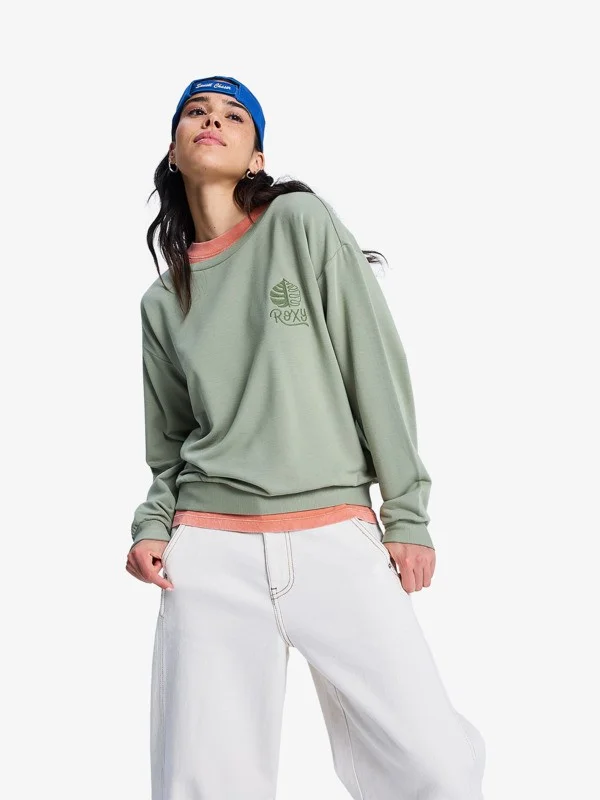 sweat crew femme roxy - SURFING BY MOONLIGHT Offre Exclusive