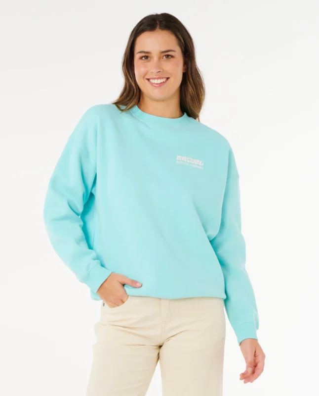 sweat col rond femme ripcurl - SURF PUFF INSPIRED CREW Acheter Direct