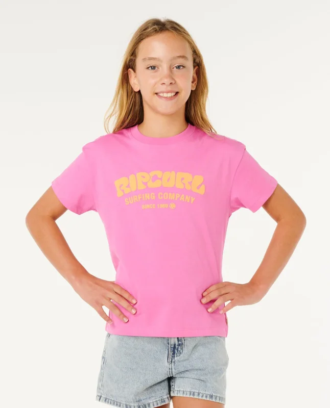 Must-Have tee shirt fille roxy - SURF PUFF RELAXED TEE- GIRL