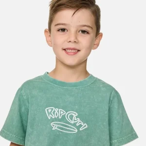 Promotion Saisonnière tee shirt ripcurl - RIDE THE WAVE WASH TEE-BOY